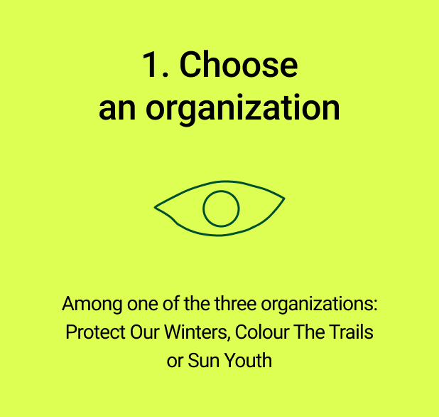 1. Choose an organisation